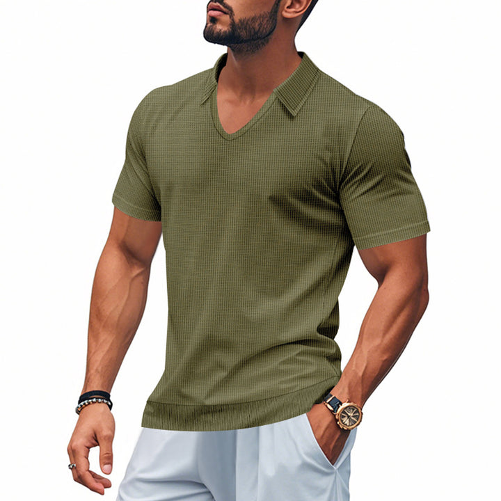 Herren Polo-Shirt mit strukturiertem Design und modernem Schnitt Echoarchiv