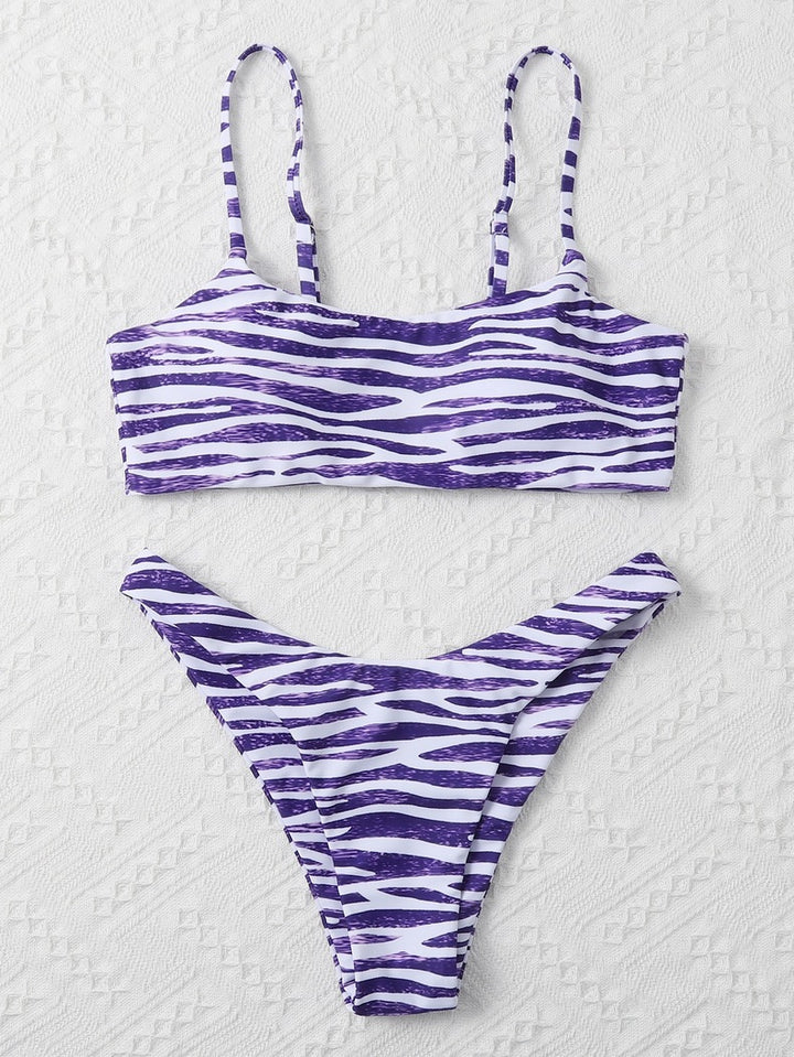 Damen Triangel-Bikini-Set mit sportlichem Design und verstellbaren Trägern Echo Archiv