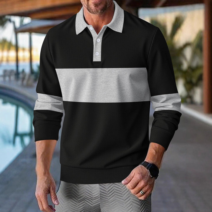 Herren Polohemd mit modernem Design und funktionalen Details Echoarchiv