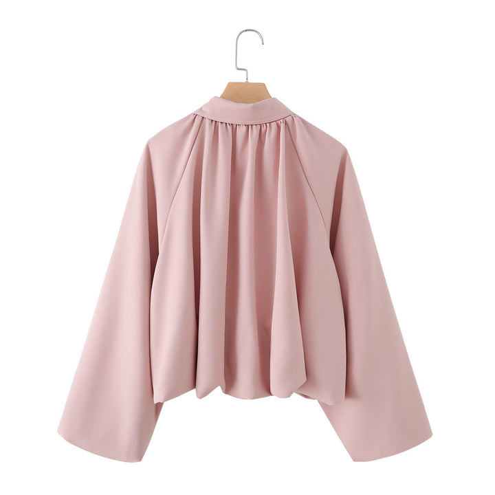 Damen Kurzjacke mit Kräusel-Volants, weitem Ärmel und Reißverschluss Echo Archiv