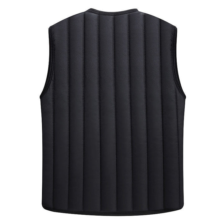 Herren Steppweste mit kuscheliger Teddyfleece‑Innenseite, knöpfbare Front und aufgesetzten Taschen – Marzano