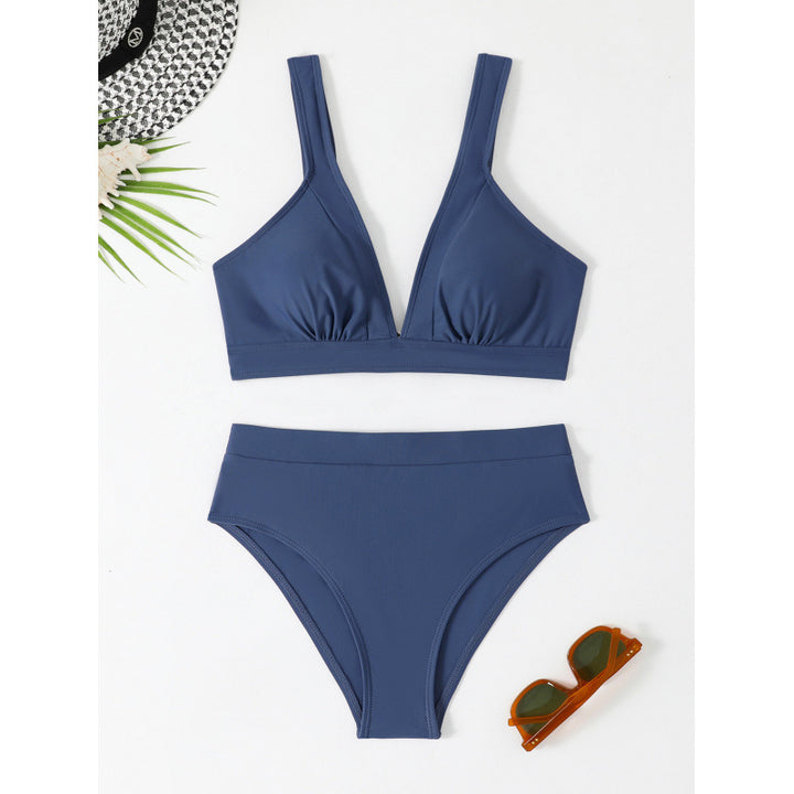 Damen Bikini-Set mit tiefem V-Ausschnitt und hohem Bund Echo Archiv