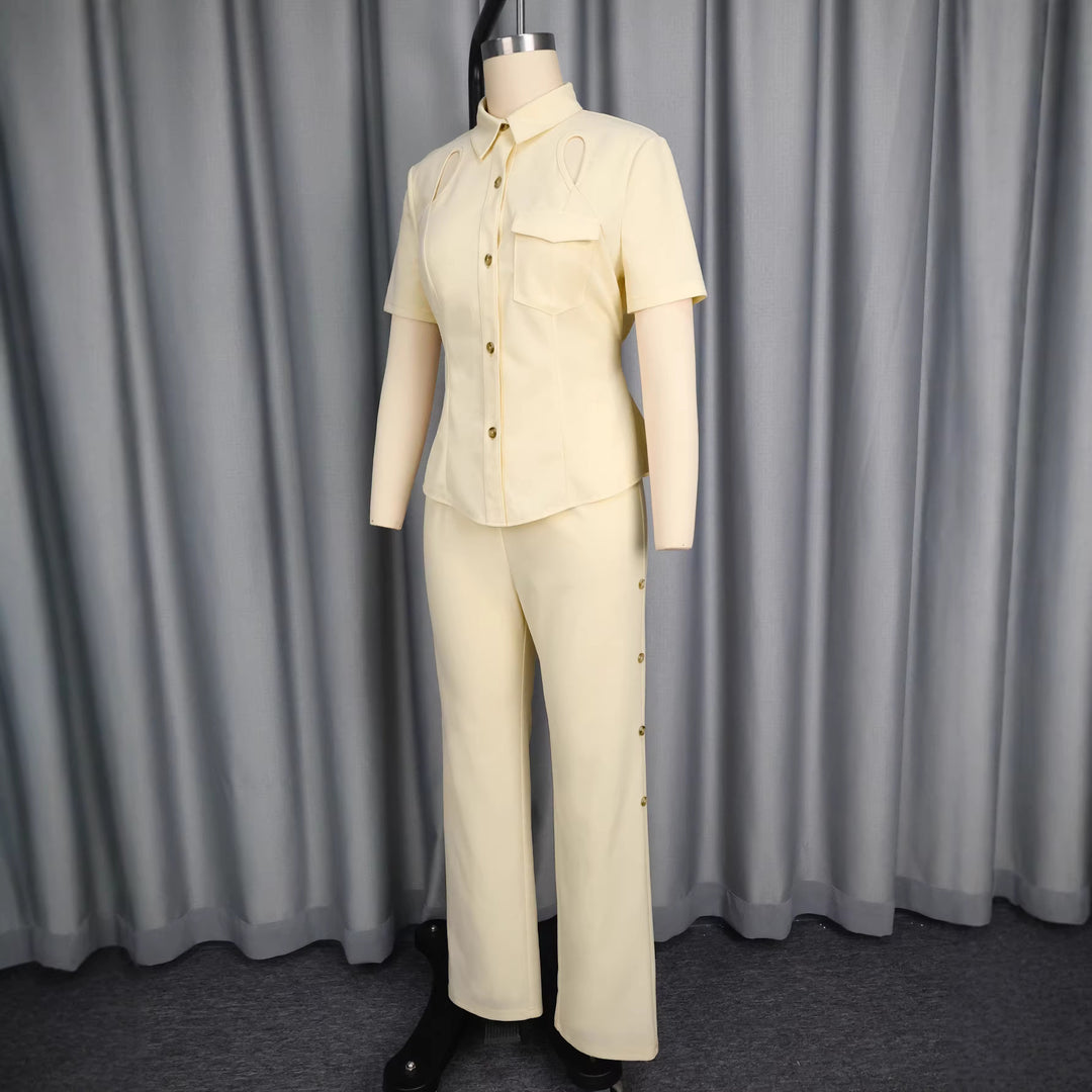 Damen Chic Blusen- und Hosen-Set Echo Archiv