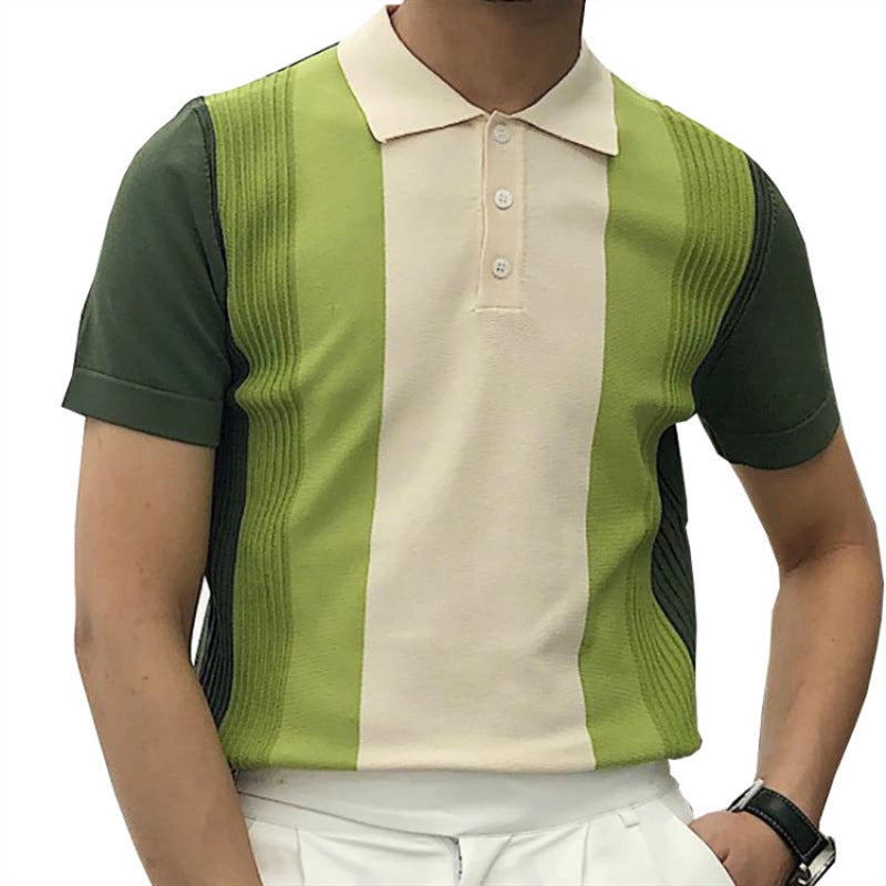 Herren perfektes Polo-Shirt mit strukturiertem Design Echoarchiv