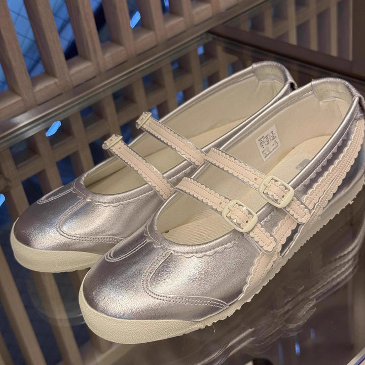 Damen Ballerinas mit verspieltem Riemendesign und hochwertiger Lederoberfläche Echoarchiv