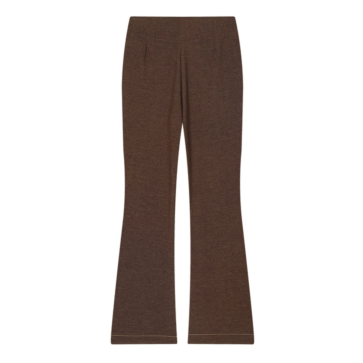 Damen hochtaillierte Jersey-Hose mit dekorativer Mittelnaht und leichtem Schlag – Avélisse