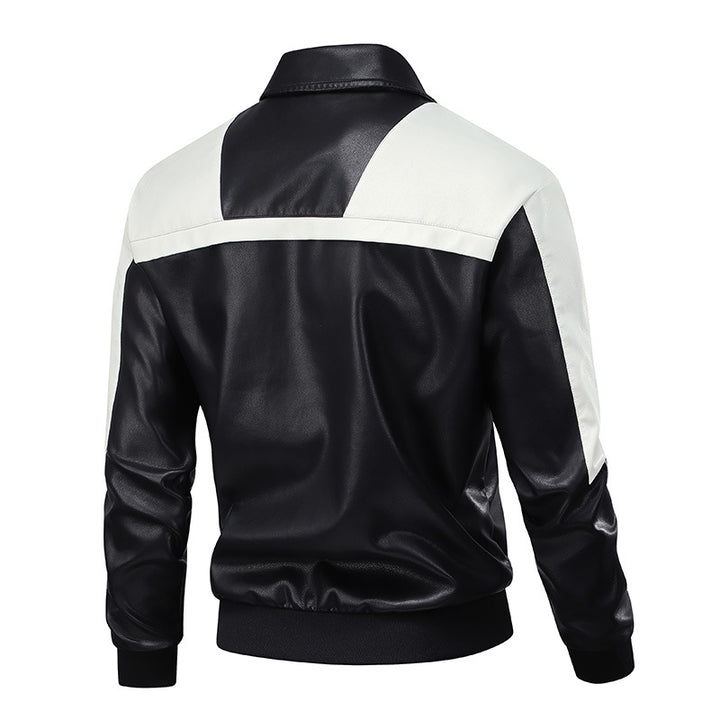 Herren modische Bomberjacke mit kunstleder Details Echoarchiv
