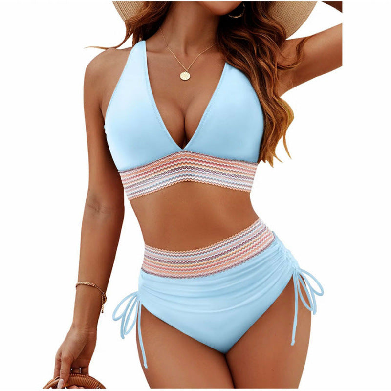 Damen Triangel-Bikini mit verstellbaren Riemen und moderner Rüschenoptik Echo Archiv