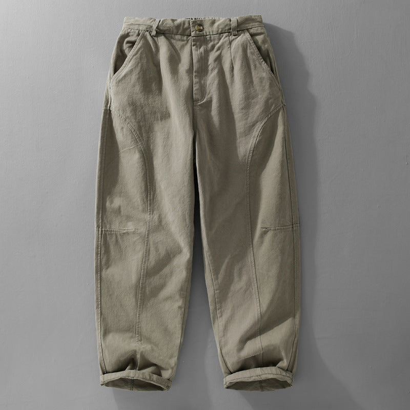 Herren Lockere Cargohose im Utility‑Stil mit verstärkten Kniepaneelen und konischem Bein Echoarchiv