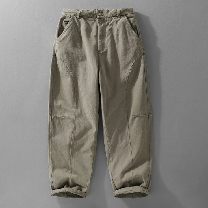 Herren Lockere Cargohose im Utility‑Stil mit verstärkten Kniepaneelen und konischem Bein Echoarchiv