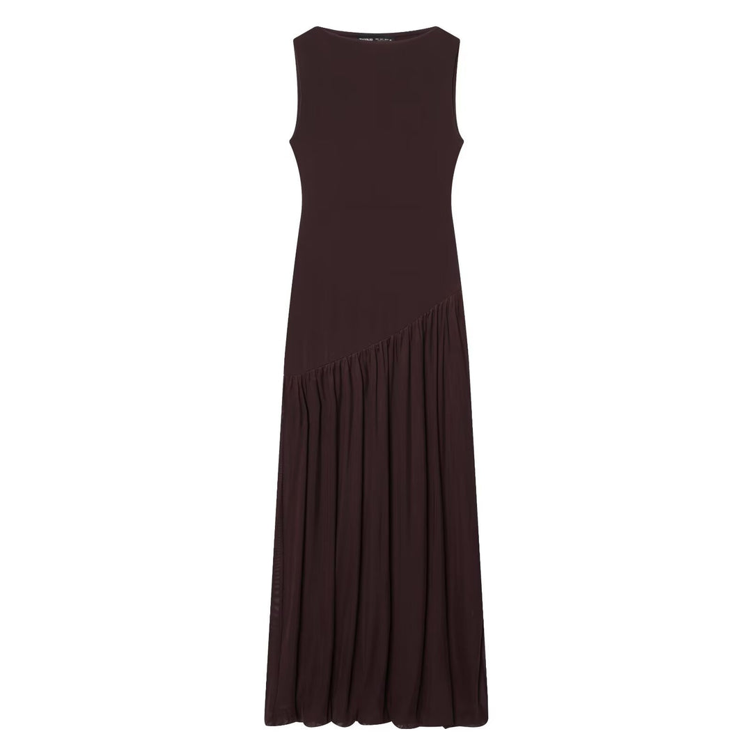 Damen Maxikleid mit elegantem Drapé und asymmetrischem Saum Echo Archiv