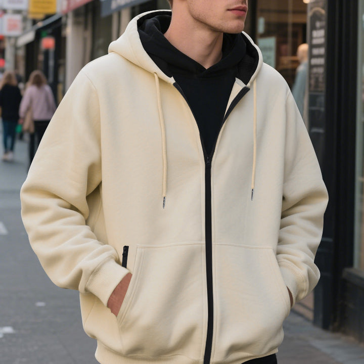Herren Zip-Hoodie mit praktischen Taschen und atmungsaktiver Fleece-Innenausstattung Echoarchiv