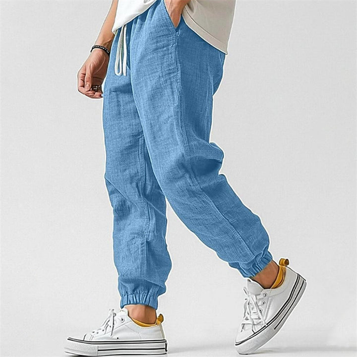 Herren Cargo-Hose Aus Leinen