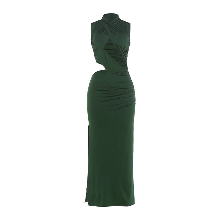 Damen Elegantes Maxikleid mit raffinierten Drapierungen und schlankem Schnitt Echo Archiv