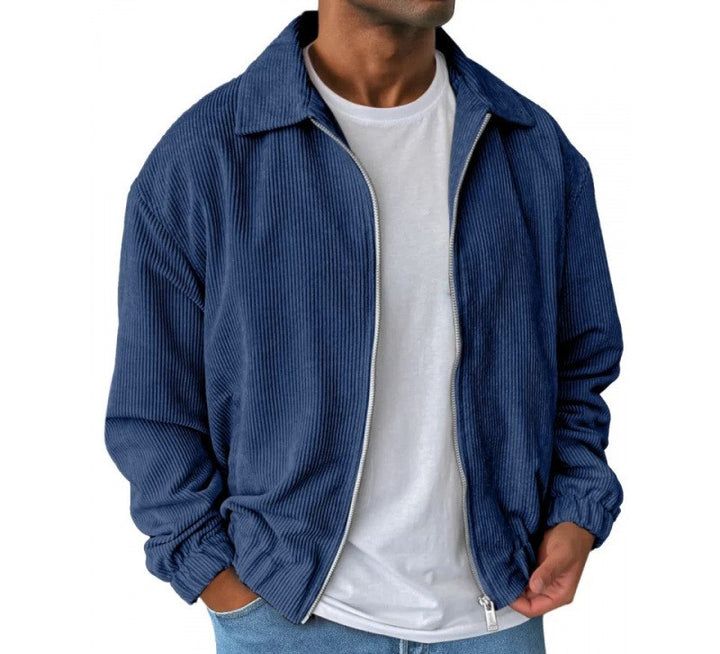 Herren bequeme Cordjacke mit durchgehender Reißverschlussfunktion Echoarchiv