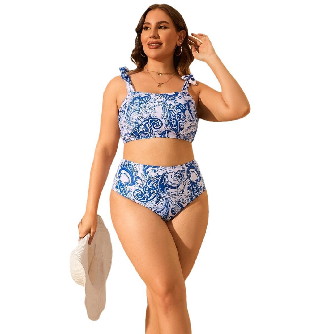 Damen Hochtailliertes Bikini-Set mit floralem Muster Echo Archiv