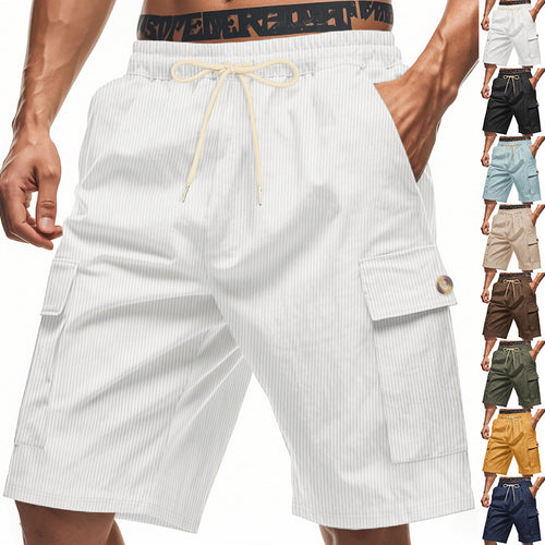 Herren Cargo-Shorts mit verstellbarem Kordelzug und praktischen Seitentaschen Echoarchiv