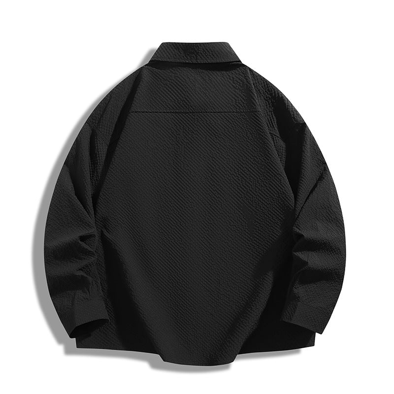 Herren lässige Utility-Hemdjacke mit strukturiertem Design Echoarchiv