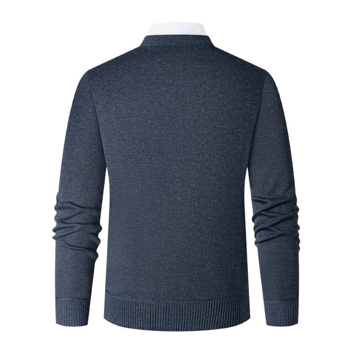 Herren Komfortabler V-Ausschnitt Strickjacke mit klassischem Karomuster Echoarchiv