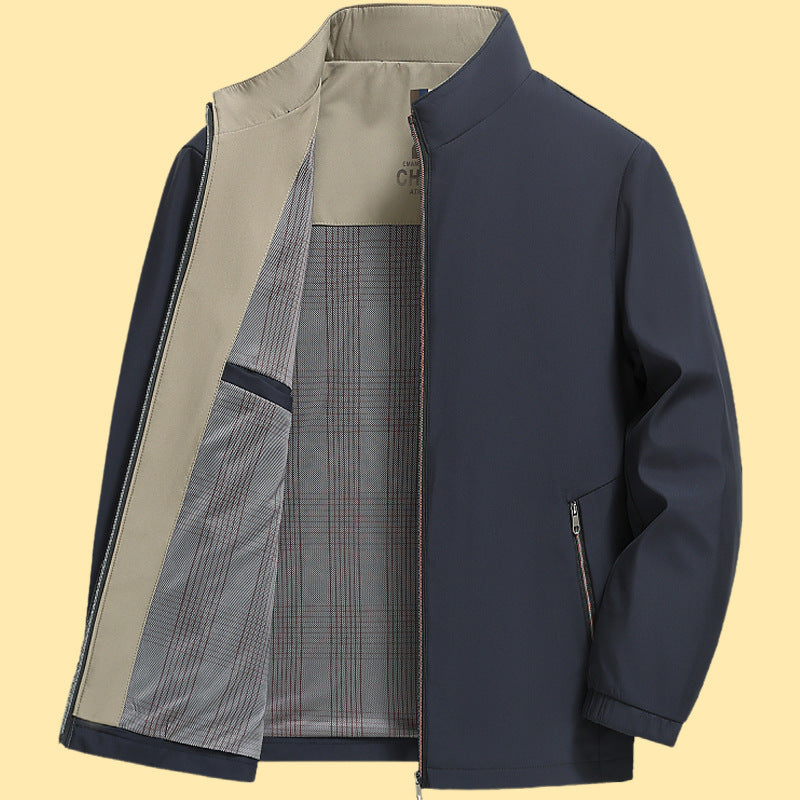 Herren elegante Freizeitjacke mit Stehkragen Echoarchiv