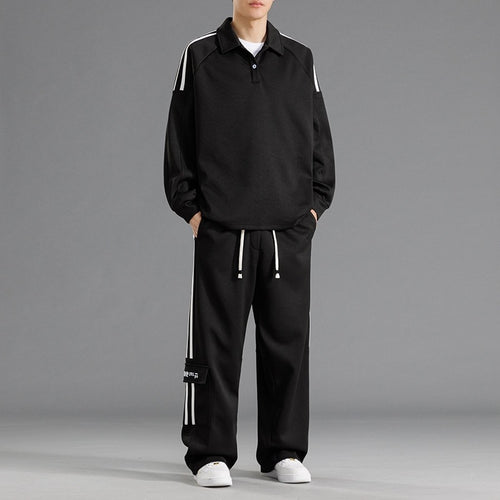 Herren Sportliches Freizeit-Set mit hohem Kragen und praktischen Taschen Echoarchiv
