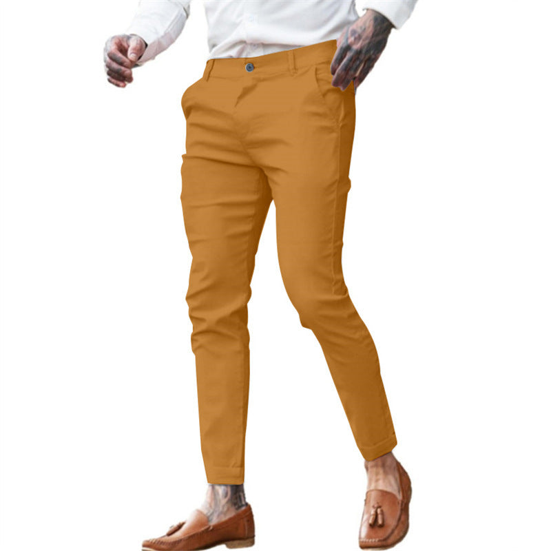 Herren elegante Slim-Fit Businesshose mit elastischem Bund und praktischen Taschen Echoarchiv