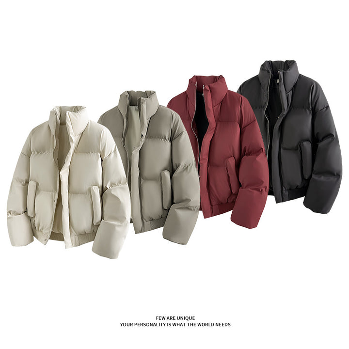 Herren Modische Steppjacke mit hohem Kragen und praktischen Taschen Echoarchiv
