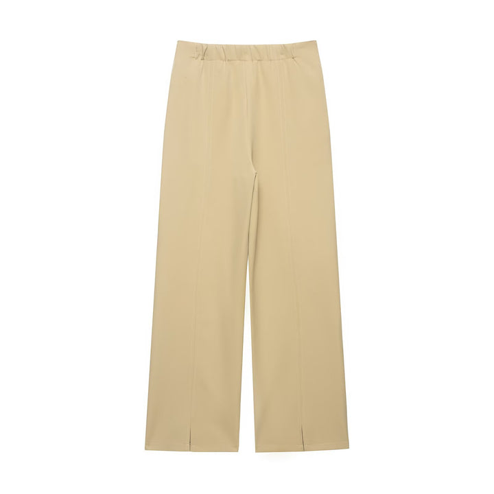 Damen Hochtaillierte weite Hose mit Cut-Out‑Kniepartie und Ziernähten Echo Archiv
