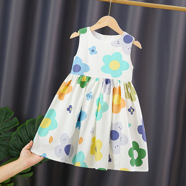 Mädchen Sommerkleid mit buntem Blumenmuster Echo Archiv