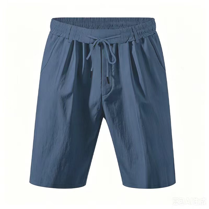 Herren nan knielange leichte Funktionsshorts mit Elastikbund, Kordelzug und tiefen Eingrifftaschen Echo Archiv