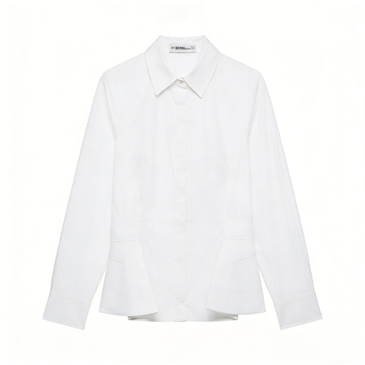 Damen Taillierter Hemdblazer mit verdeckter Knopfleiste, Eingrifftaschen und schmaler Silhouette Echo Archiv
