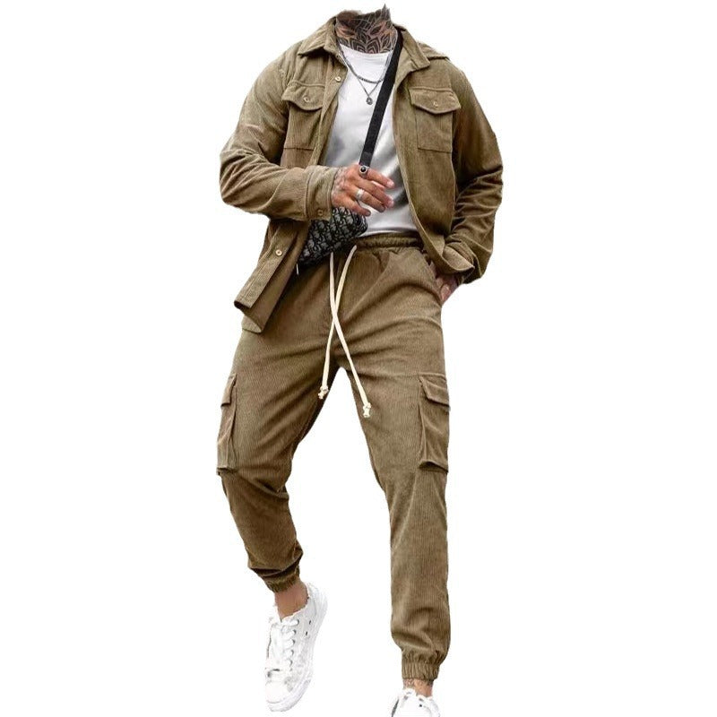 Herren modische Cargohose mit praktischem Schnitt und lässiger Jacke Echoarchiv