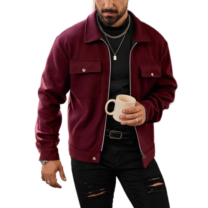 Herren City-Stil Jacke mit verstecktem Reißverschluss von Echoarchiv