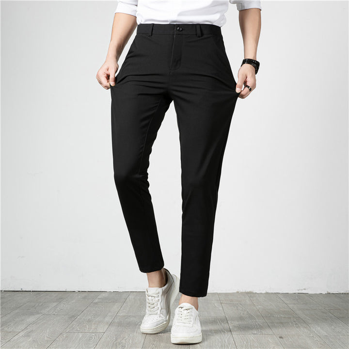 Herren Slim-Fit Stretch-Anzughose mit schmaler Knöchellänge Echoarchiv