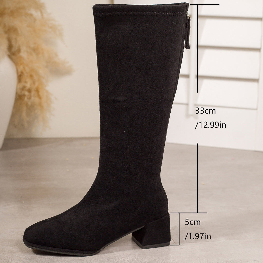 Damen Moda Stiefel mit Blockabsatz Echo Archiv