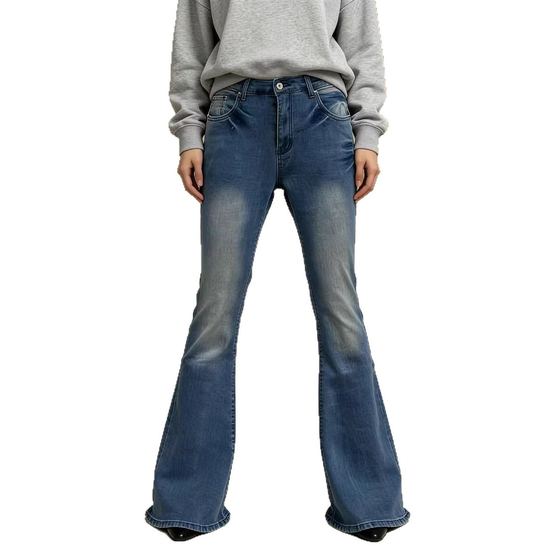Damen Hoch geschnittene Flared Jeans mit eleganter Silhouette Echo Archiv