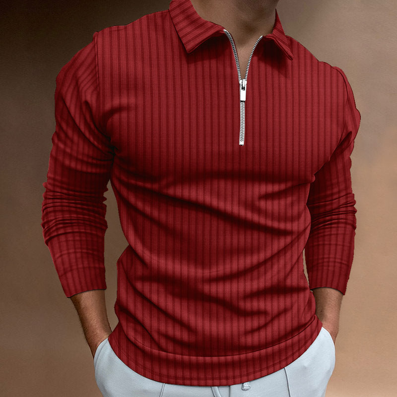 Herren modischer Poloshirt mit Reißverschluss Echoarchiv