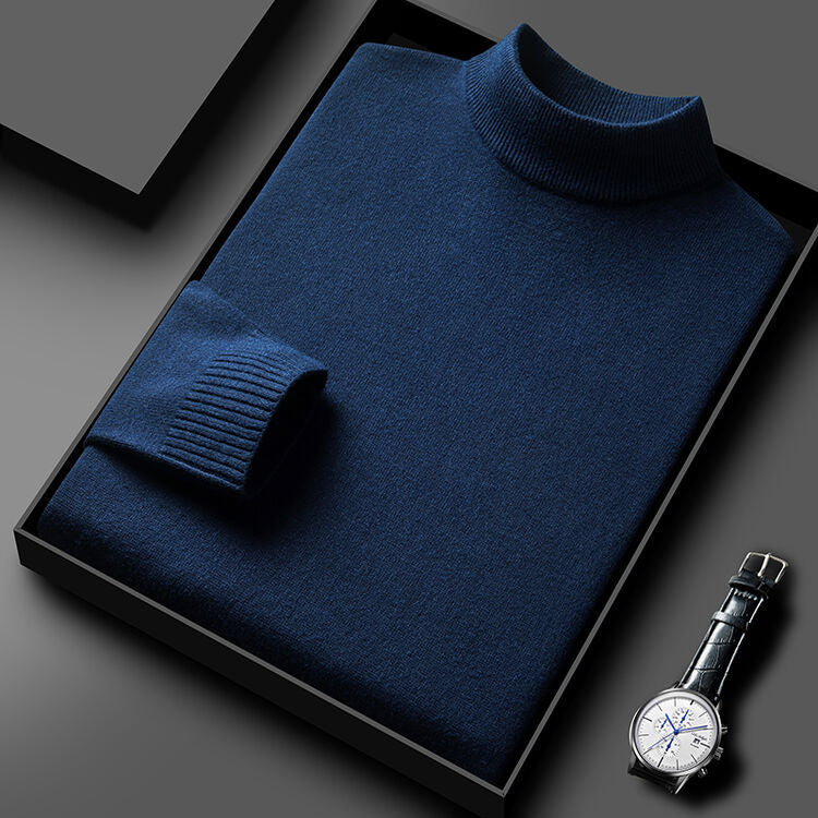 Herren eleganter Pullover mit hochgeschlossenem Kragen Echoarchiv