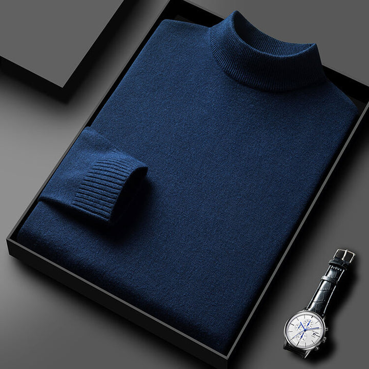 Herren eleganter Pullover mit hochgeschlossenem Kragen Echoarchiv