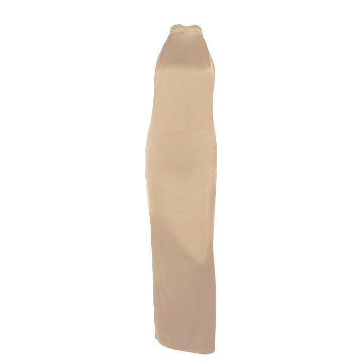 Damen elegantes Maxikleid mit hohem Kragen und figurbetontem Schnitt Echo Archiv