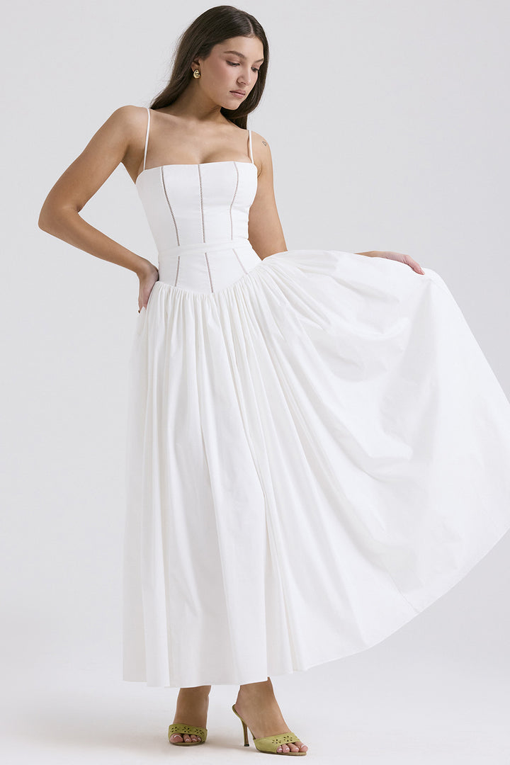 Damen nan tailliertes Korsagenkleid mit Spaghettiträgern und voluminösem Tellerrock Echo Archiv
