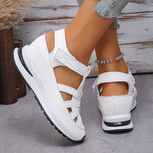 Damen nan sportliche Plateau-Sandalen mit gepolstertem Fußbett und verstellbarem Klettverschluss Echo Archiv