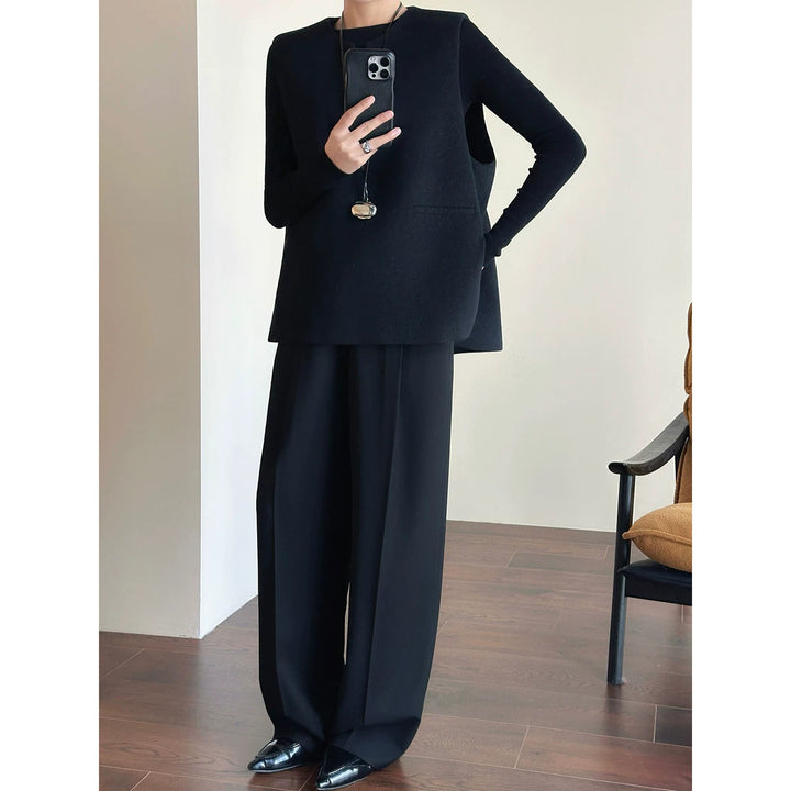 Damen Elegante und bequeme weite Anzughose Echoarchiv