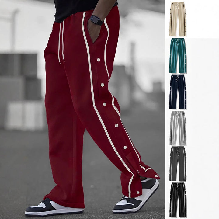 Herren Sportliche Freizeithose mit Knopf-Details Echoarchiv