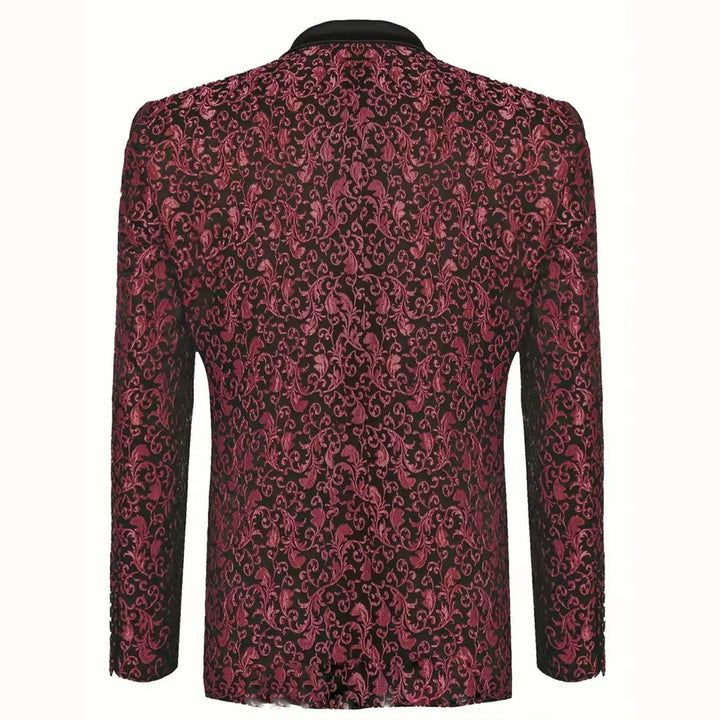 Herren luxuriöser Paillettenblazer mit floralem Design Echoarchiv