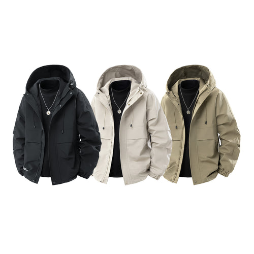 Herren Wasserabweisende urbane Parka‑Jacke mit verstellbarer Kapuze und Multifunktions‑Taschen Echo Archiv
