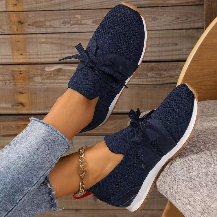 Damen nan leichte Strick-Sneaker mit ergonomischem Memory-Fußbett und rutschfester Profilsohle Echo Archiv