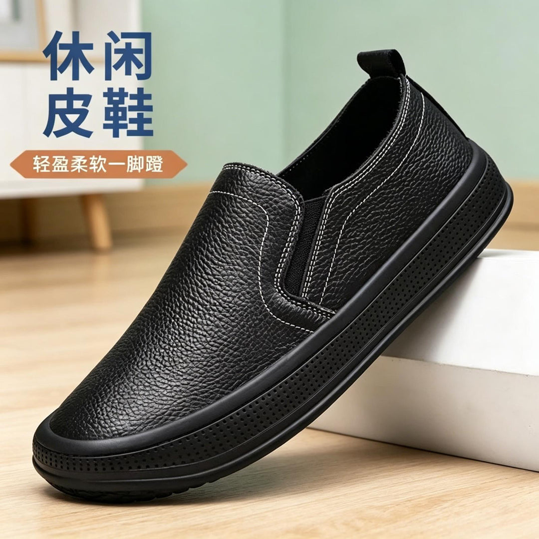 Herren Bequeme Slip-On Sneakers aus Leder Echoarchiv