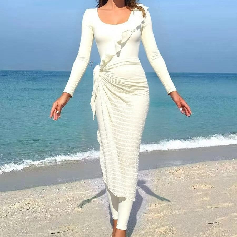 Damen Elegantes Sommerkleid mit Wickeloptik Echo Archiv