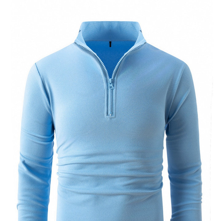 Herren Sportliches Langarmshirt mit halben Reißverschluss Echoarchiv